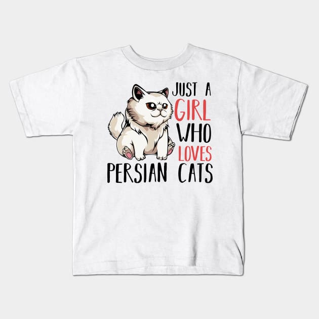 Persian Cat Kids T-Shirt by Lumio Gifts